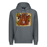 Rock red angus cowhide sunflower Premium Hoodie - JahusDesignShop