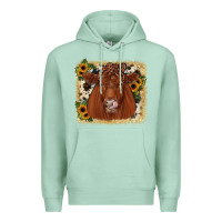 Seafoam red angus cowhide sunflower Premium Hoodie - JahusDesignShop