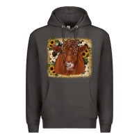 Smoke red angus cowhide sunflower Premium Hoodie - JahusDesignShop
