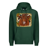 Sports Green red angus cowhide sunflower Premium Hoodie - JahusDesignShop