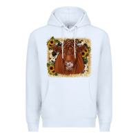 White red angus cowhide sunflower Premium Hoodie - JahusDesignShop