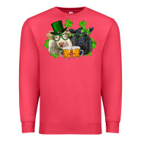 Cardinal st. patrick's day charolais and black angus cows Premium Sweatshirt - RanaPortraitStore