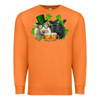 Carrot st. patrick's day charolais and black angus cows Premium Sweatshirt - RanaPortraitStore