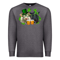 Charcoal Heather st. patrick's day charolais and black angus cows Premium Sweatshirt - RanaPortraitStore