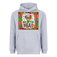 Heather Grey Day of the dead Heavyweight Hoodie - RanaPortraitStore