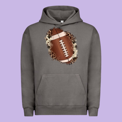 Football Cowhide Leopard Patch Urban Hoodie Designed By Jahusdesignshop