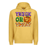Antique Gold Thick Or Treat Premium Hoodie - Artiststas