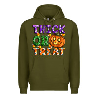 Army Green Thick Or Treat Premium Hoodie - Artiststas