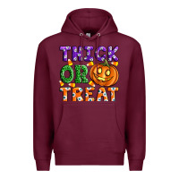 Burgundy Thick Or Treat Premium Hoodie - Artiststas