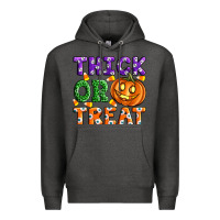 Charcoal Heather Thick Or Treat Premium Hoodie - Artiststas
