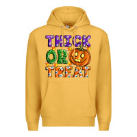 Mustard Thick Or Treat Premium Hoodie - Artiststas