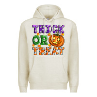 Oatmeal Heather Thick Or Treat Premium Hoodie - Artiststas