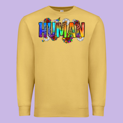 Human Premium Sweatshirt Designed By Zillion Design Studio