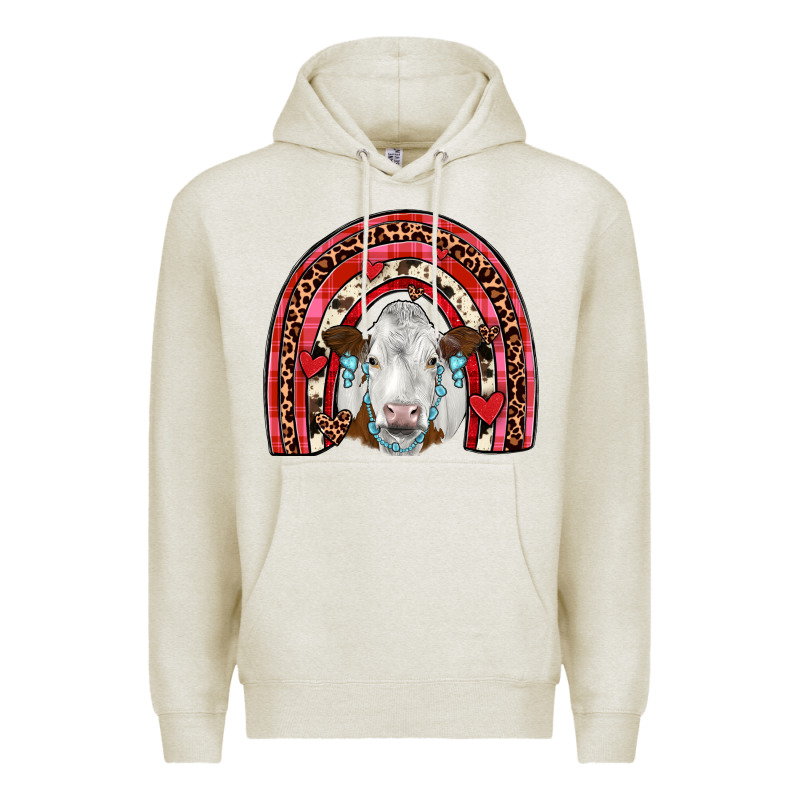 Valentines Simmental  Rainbow Premium Hoodie by JahusDesignShop | Teevron