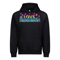 Black lgbt love with hearts and stars Urban Hoodie - AdoDesignShop