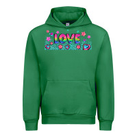 Emerald lgbt love with hearts and stars Urban Hoodie - AdoDesignShop