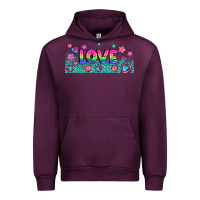 Mauve Wine lgbt love with hearts and stars Urban Hoodie - AdoDesignShop