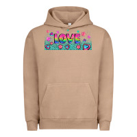 Pigment Burro lgbt love with hearts and stars Urban Hoodie - AdoDesignShop
