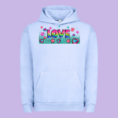 Lgbt Love With Hearts And Stars Urban Hoodie Designed By Adodesignshop