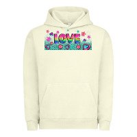 Pigment Pistachio lgbt love with hearts and stars Urban Hoodie - AdoDesignShop