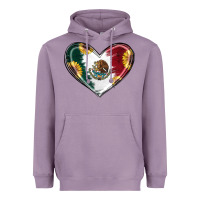 Lavender Sunflower Mexican Flag Heart Heavyweight Hoodie - RanaPortraitStore