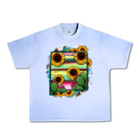 Grape Ice New Mexico Map Sunflower Cactus Serape Urban Heavy Tee - RanaPortraitStore
