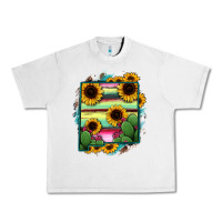 Lunar Rock New Mexico Map Sunflower Cactus Serape Urban Heavy Tee - RanaPortraitStore
