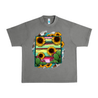 Tornado New Mexico Map Sunflower Cactus Serape Urban Heavy Tee - RanaPortraitStore