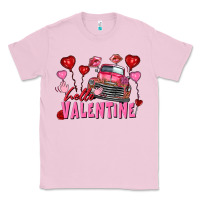 Bubblegum Pink hello valentine valentine's day truck Classic Tee - FaDigitalArtStudio