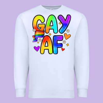 Gay Af Premium Sweatshirt Designed By Zillion Design Studio
