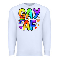 White gay af Premium Sweatshirt - Zillion Design Studio