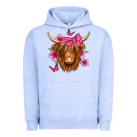 Pigment Grape Ice floral pink bandana longhaired cow Urban Hoodie - Jasminsmagicworld