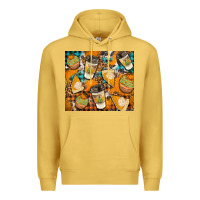 Antique Gold autumun distressed tumbler Premium Hoodie - BundleAndBundleShop