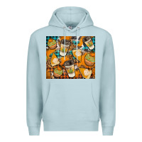 Blue Mist autumun distressed tumbler Premium Hoodie - BundleAndBundleShop