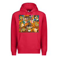Cardinal autumun distressed tumbler Premium Hoodie - BundleAndBundleShop