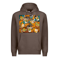 Coffee autumun distressed tumbler Premium Hoodie - BundleAndBundleShop