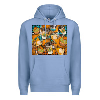 Colony Blue autumun distressed tumbler Premium Hoodie - BundleAndBundleShop