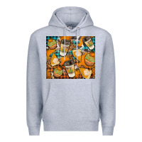 Heather Grey autumun distressed tumbler Premium Hoodie - BundleAndBundleShop