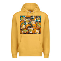Mustard autumun distressed tumbler Premium Hoodie - BundleAndBundleShop