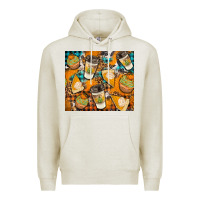 Oatmeal Heather autumun distressed tumbler Premium Hoodie - BundleAndBundleShop