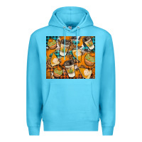 Ocean Blue autumun distressed tumbler Premium Hoodie - BundleAndBundleShop