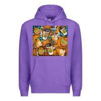 Purple autumun distressed tumbler Premium Hoodie - BundleAndBundleShop