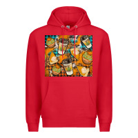 Red autumun distressed tumbler Premium Hoodie - BundleAndBundleShop