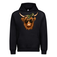 Black camouflage long haired cow Urban Hoodie - Jasminsmagicworld