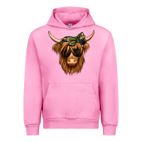 Fuchsia Pink camouflage long haired cow Urban Hoodie - Jasminsmagicworld