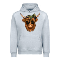Heather Grey camouflage long haired cow Urban Hoodie - Jasminsmagicworld