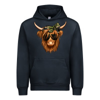 Navy camouflage long haired cow Urban Hoodie - Jasminsmagicworld