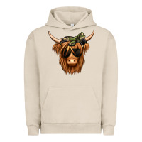 Pigment French Oak camouflage long haired cow Urban Hoodie - Jasminsmagicworld