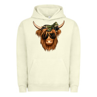 Pigment Pistachio camouflage long haired cow Urban Hoodie - Jasminsmagicworld
