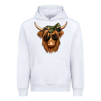 White camouflage long haired cow Urban Hoodie - Jasminsmagicworld